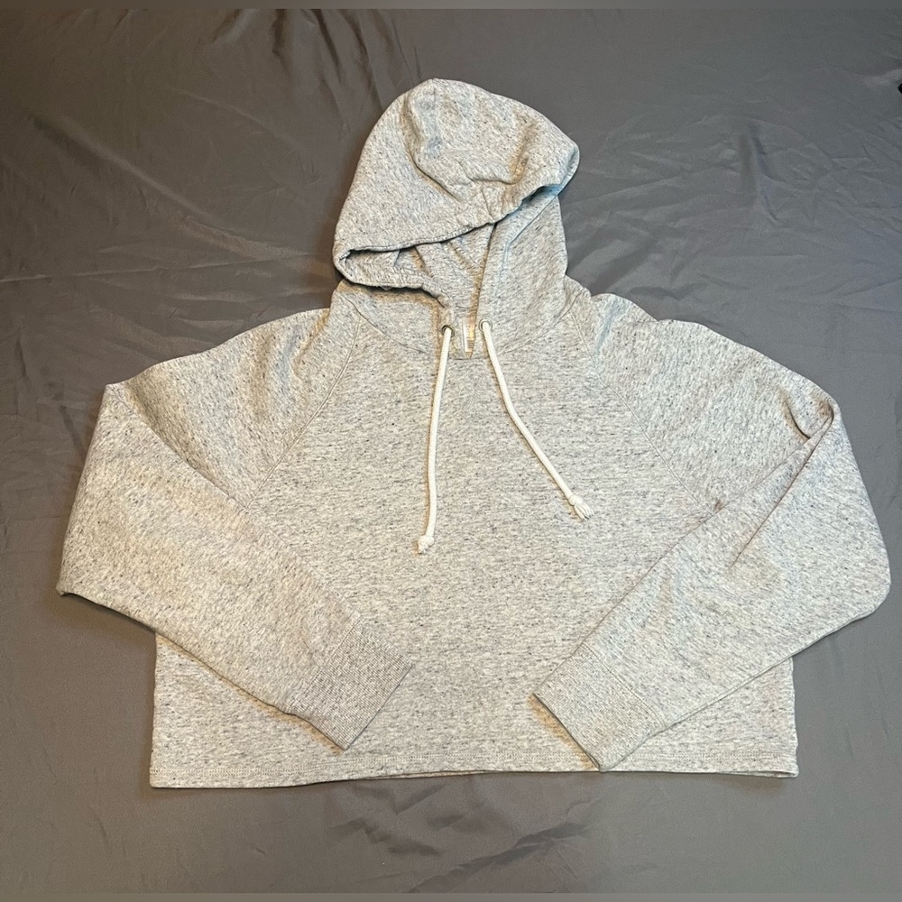 H&M Divided Cropped Grey Hoodie - Size Large